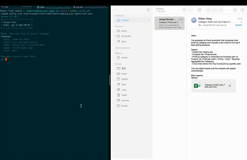 CLI skill demo for report summarization and slide generation