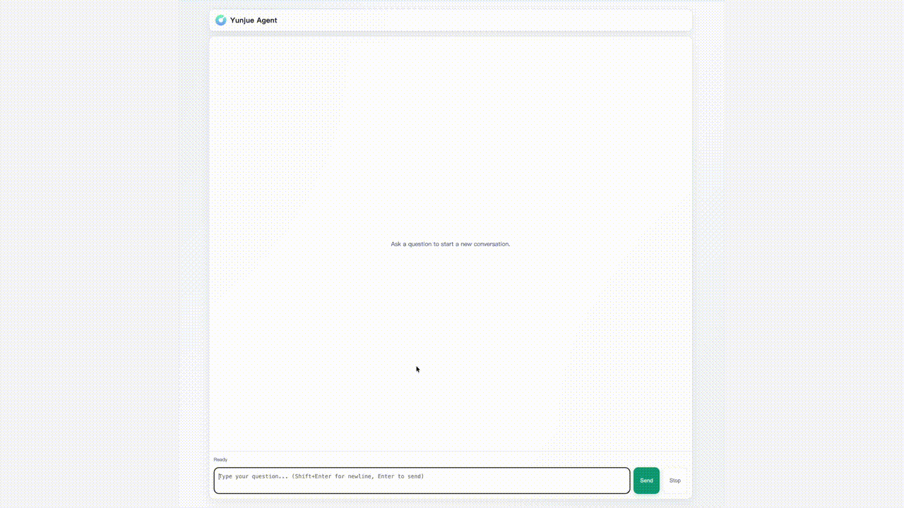 Web demo showing stock information query